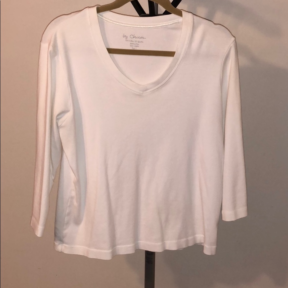 Chico’s white 3/4 sleeve blouse